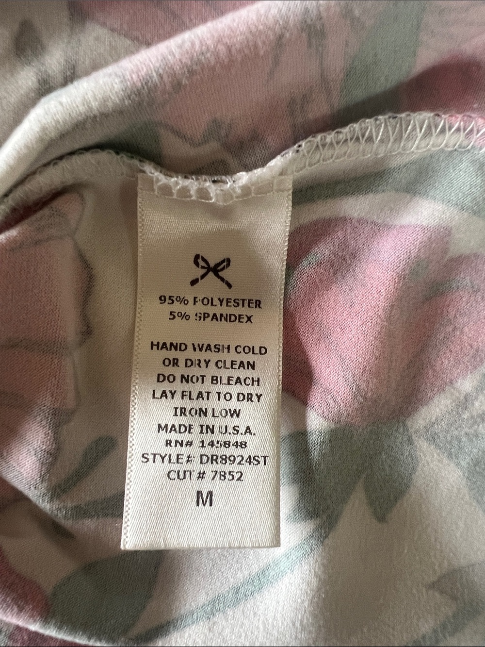 French Grey White Maxi Dress with Pink & Red Floral Print - Picture 9 of 9